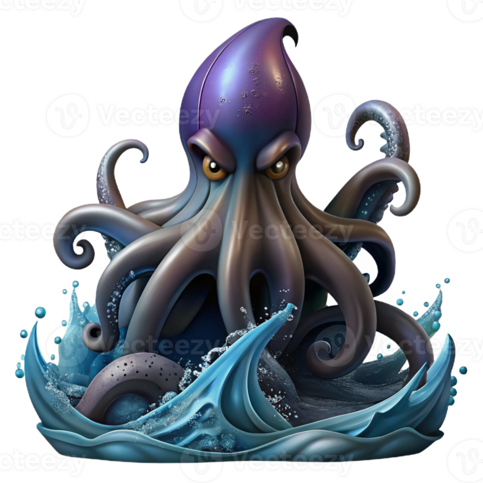 wonderful traditional The Kraken a Colossal Squid Rising Fro original png