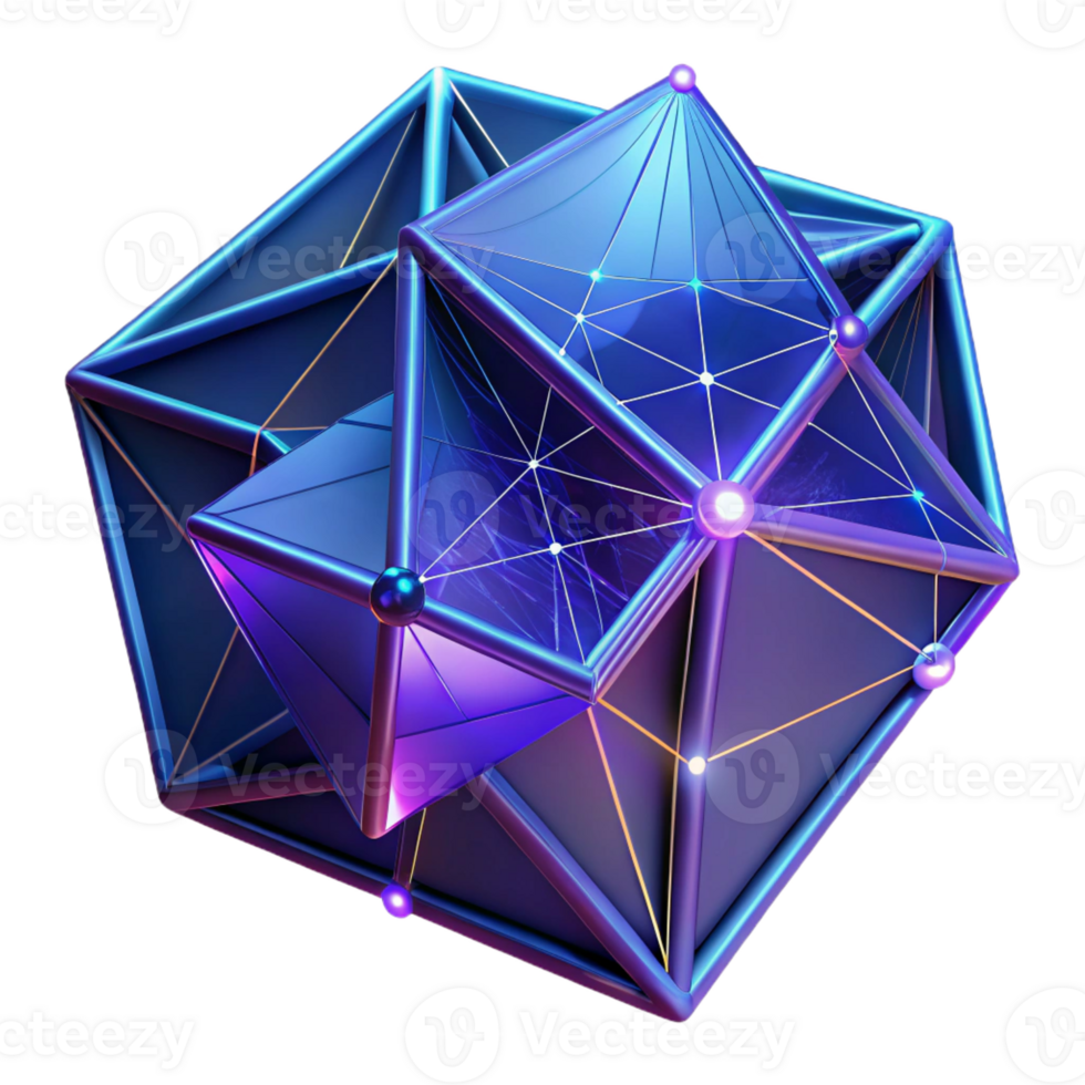 magnificent abstract Fractured Geometric Shapes in Shades Of 4K png