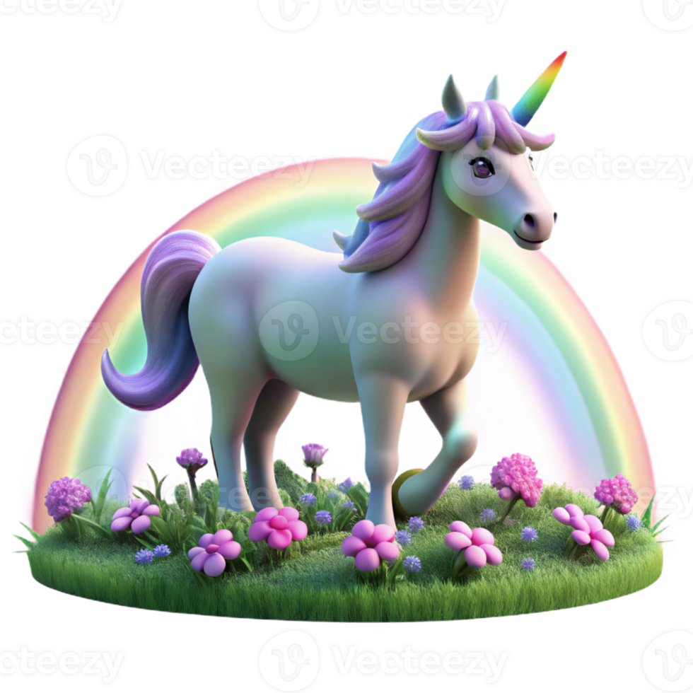 impressive abstract A Mystical Unicorn Grazing in a Field Of professional png
