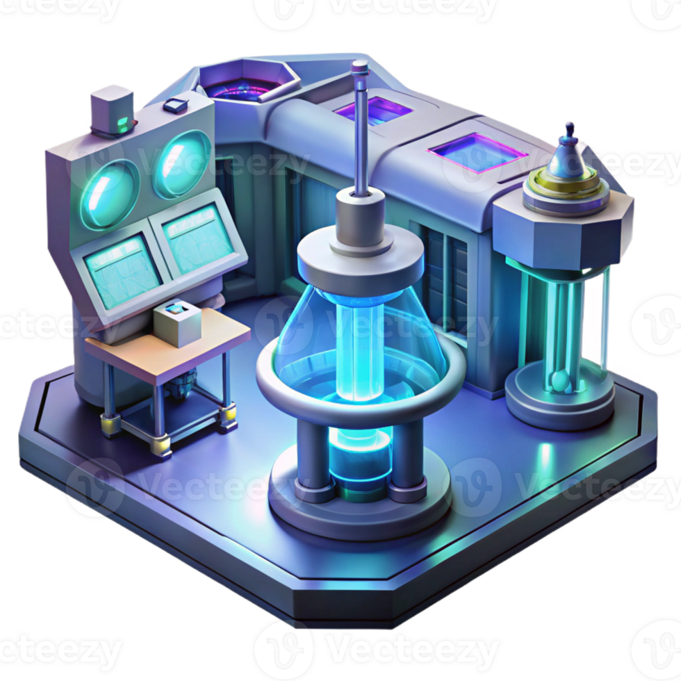 elegant modern A Futuristic Research Lab with Glowing Eq high resolution png