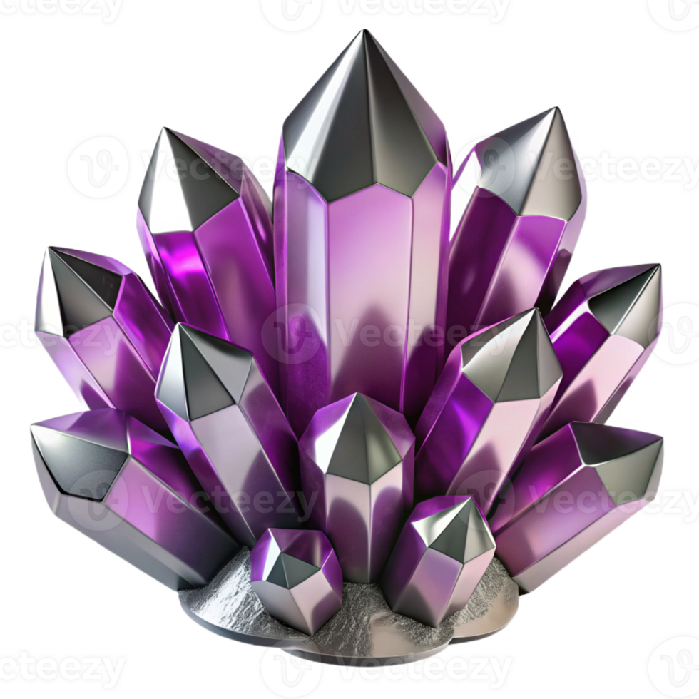 extraordinary contemporary Crystalline Structures Amethyst Cluster authentic png