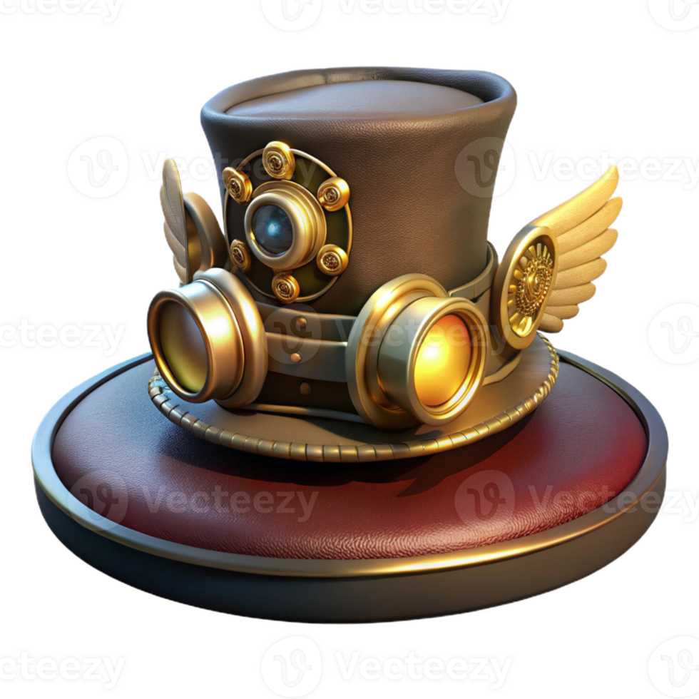 beautiful contemporary A Steampunk Hat Adorned with Gears G professional png