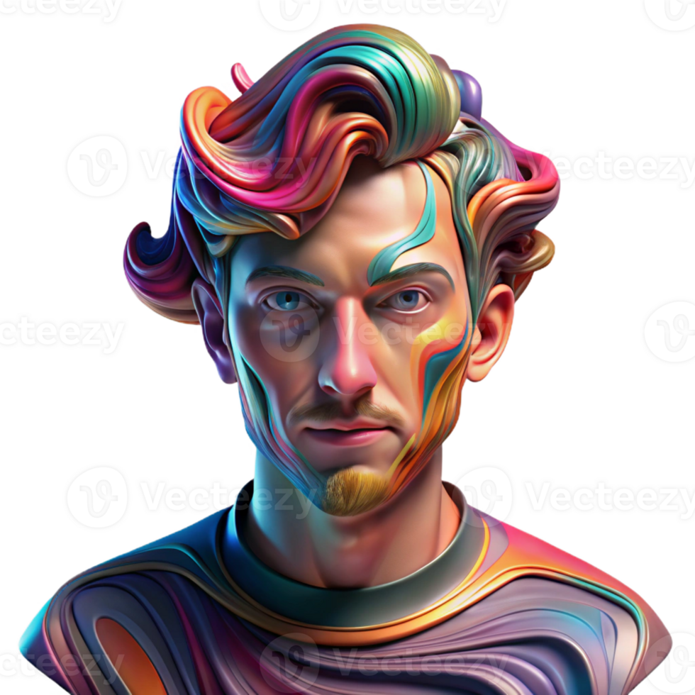 elegant classic Swirling Abstract Portrait 4K png