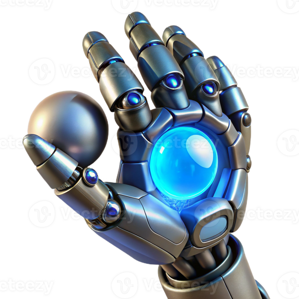 vibrant abstract A Close Up of a Steampunk Robotic Hand H high quality png