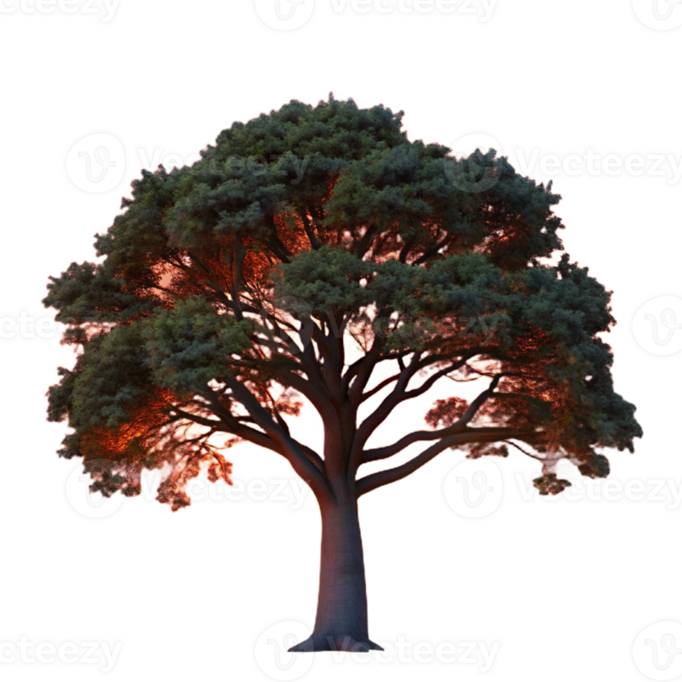 elegant minimalist A Lone Weathered Oak Tree Silhouetted A authentic png
