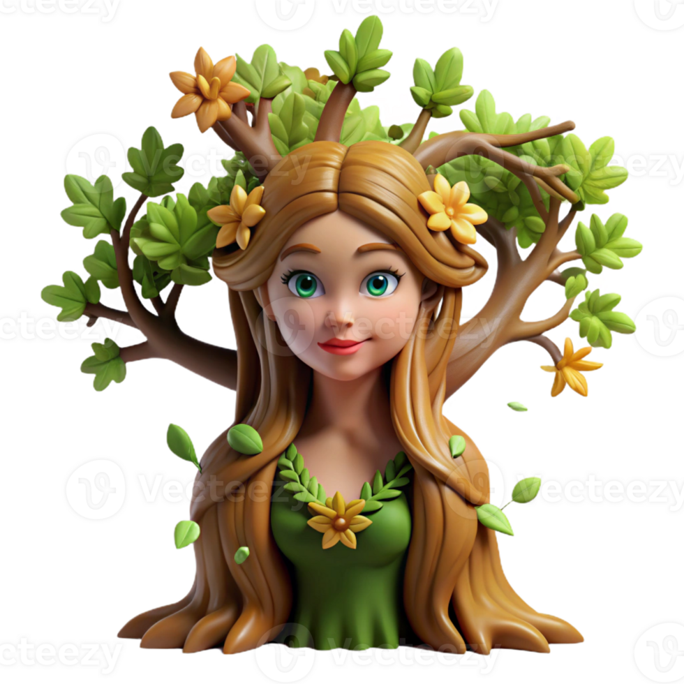 beautiful creative A Dryad Emerging from a Ancient authentic png