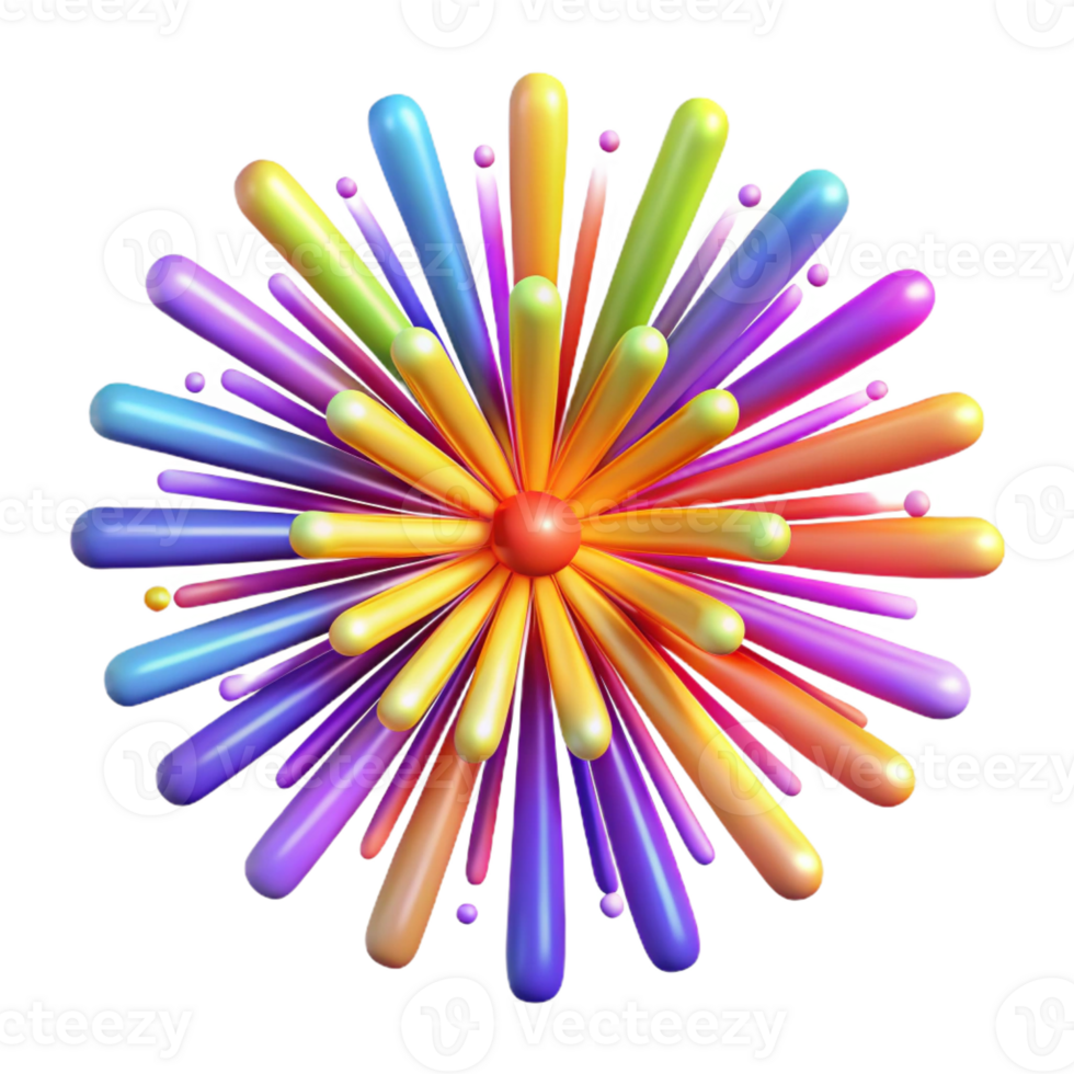 serene modern An Explosion of Colorful Particles Resem authentic png