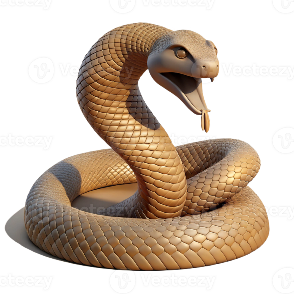 serene classic Coiled Rattlesnake Ready to Strike original png