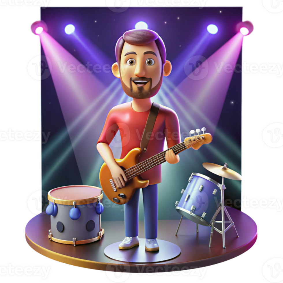 impressive classic Portrait of a Musician with Their Instrum high resolution png