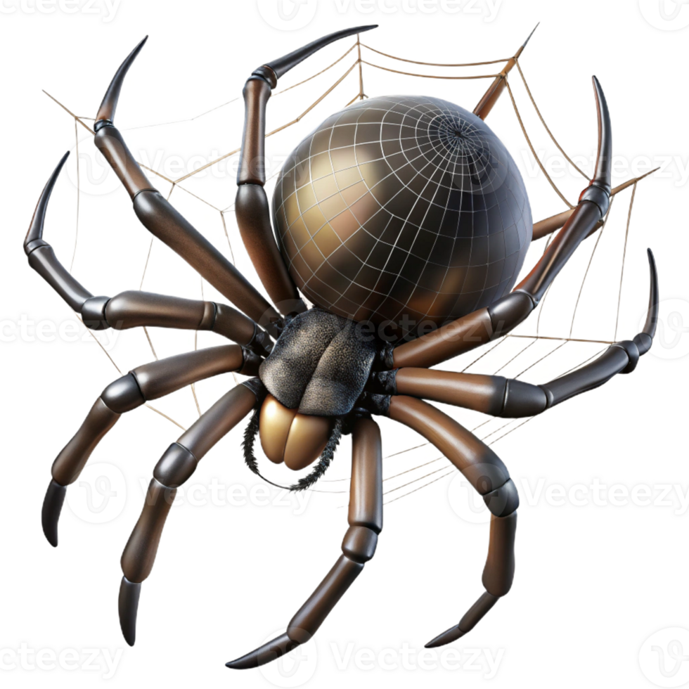 serene traditional A Spider Spinning a Web Intricate Deta genuine png