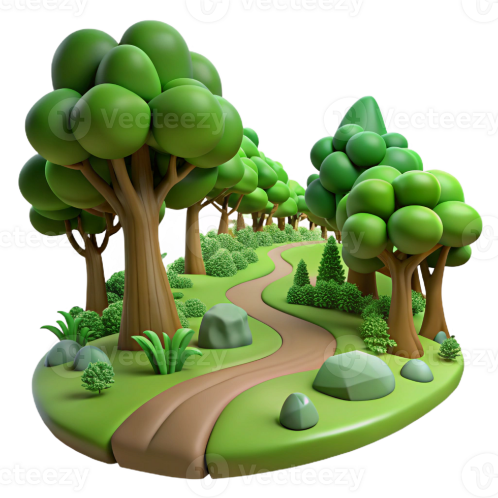 elegant vintage A Winding Dirt Path Through a Lush Gree detailed png