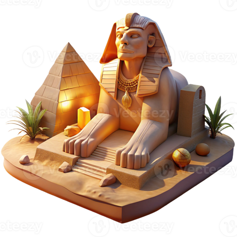 impressive vintage A Majestic Sphinx Guarding a Hidden Templ original png