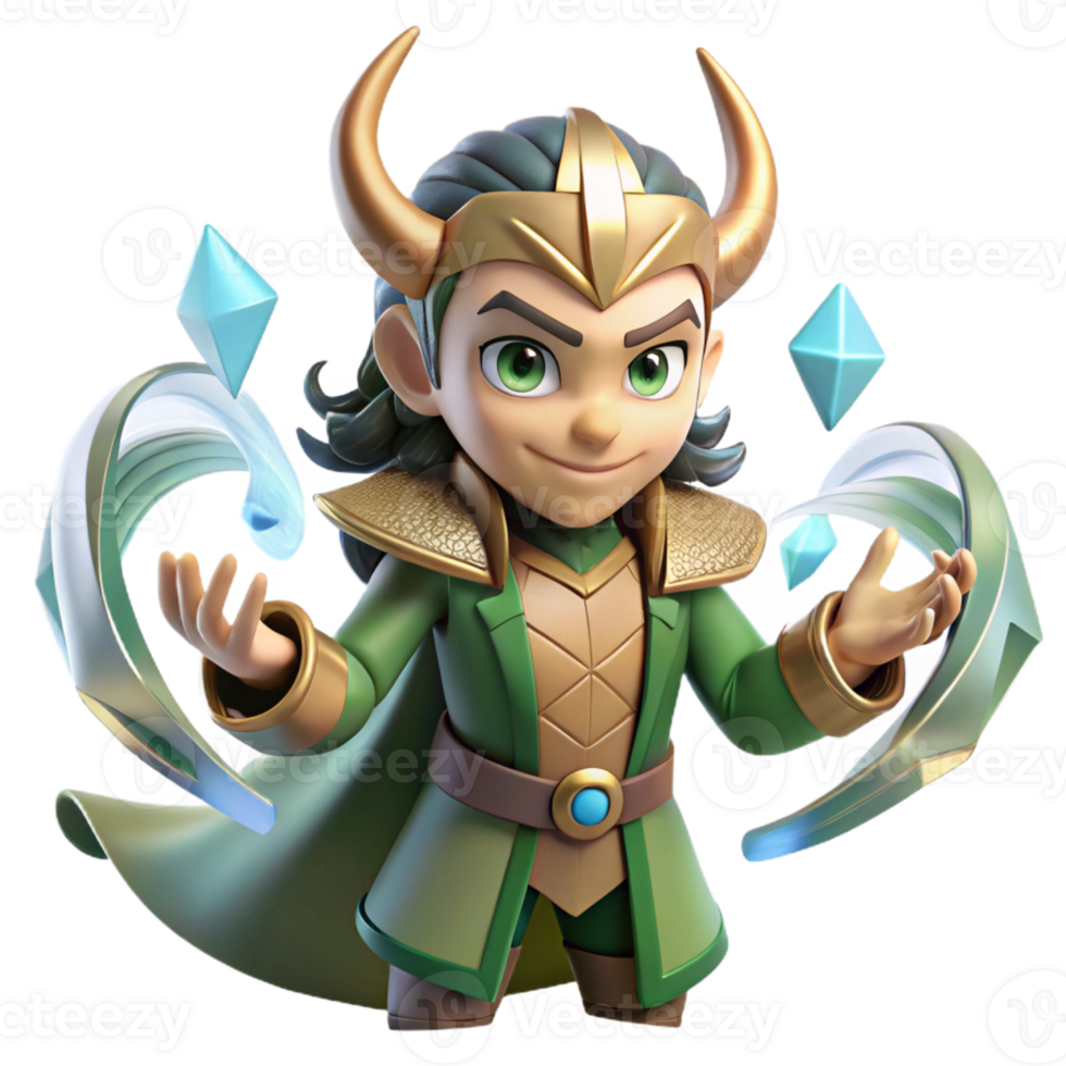 stunning traditional A Mischievous Loki Transforming Into a S exclusive png