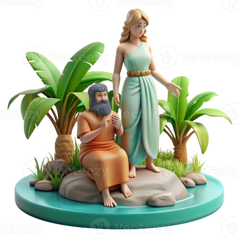beautiful contemporary A Calypso Holding Odysseus Cap original png