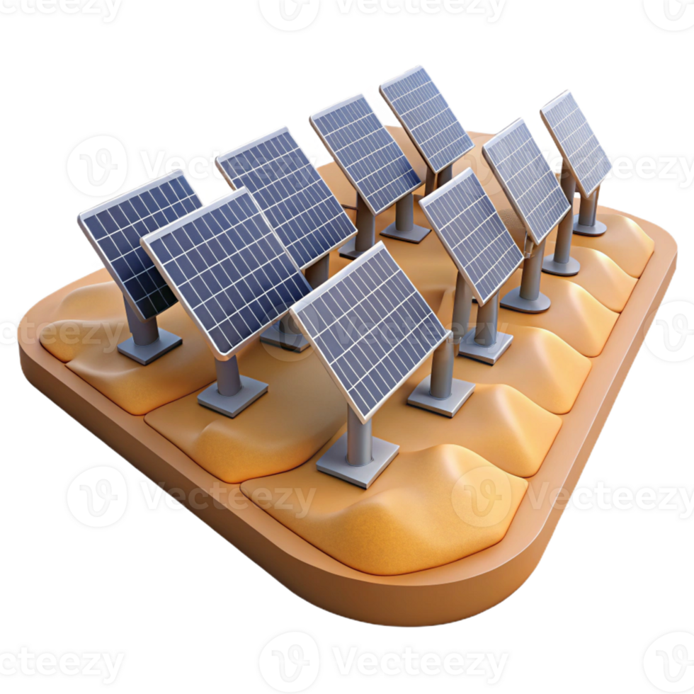 vibrant rustic A Solar Panel Farm Stretching Across a Vas professional png