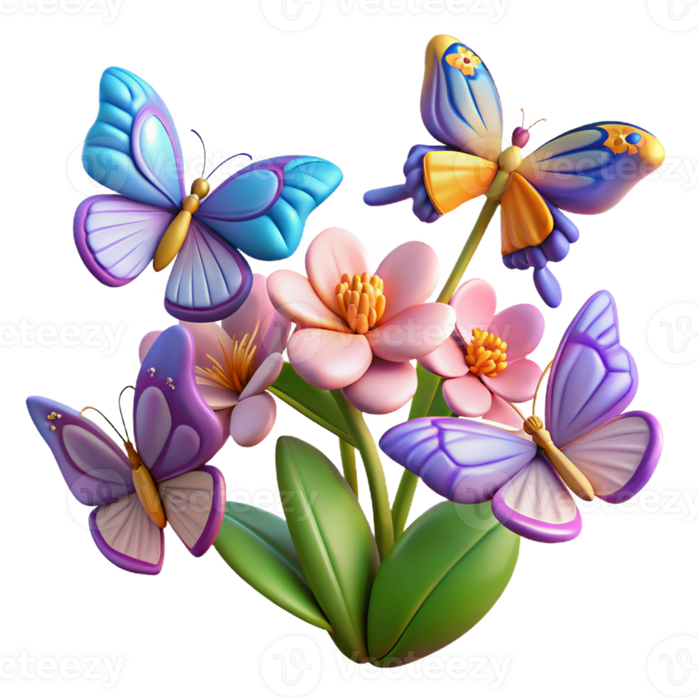 elegant minimalist A Group of Butterflies Fluttering Around authentic png