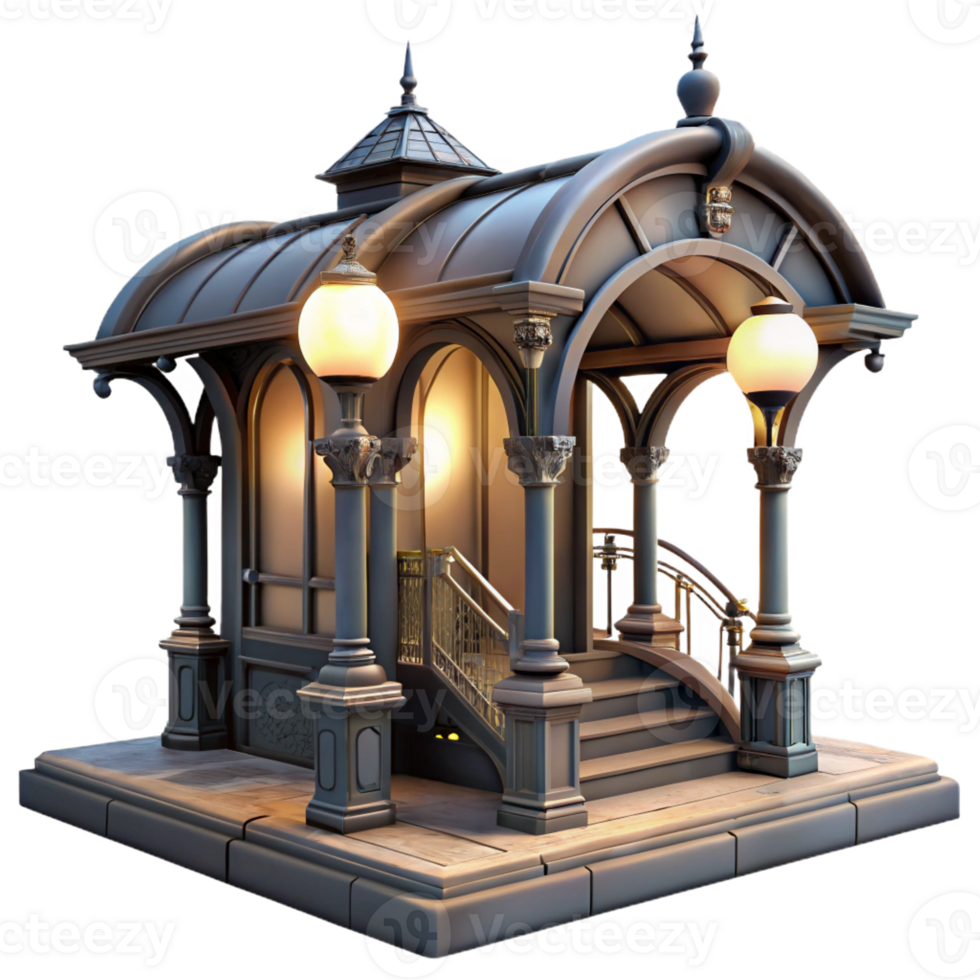 impressive minimalist An Abandoned Art Nouveau Subway Station D high resolution png