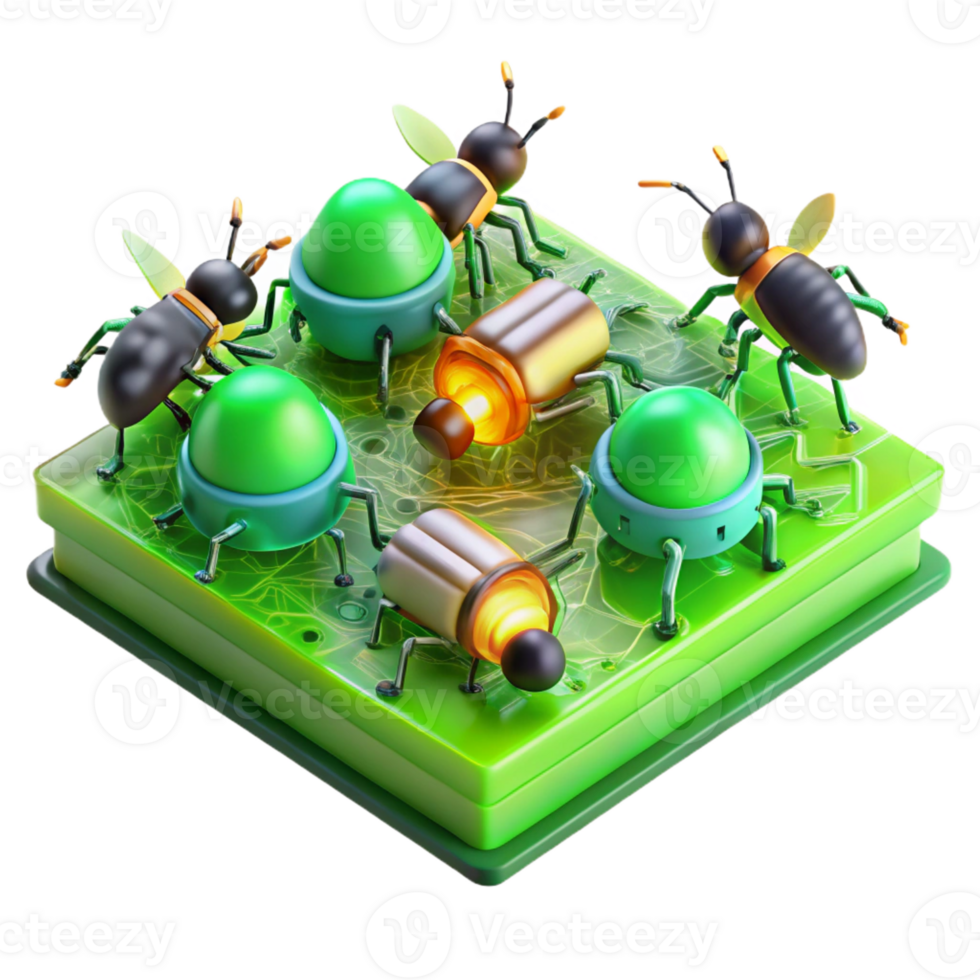 magnificent artistic A Swarm of Nanobots Repairing a Damaged C genuine png