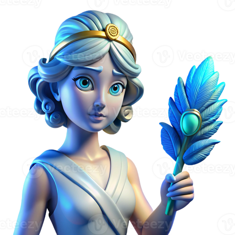 extraordinary artistic A Vengeful Hera Holding a Peacock Feath original png