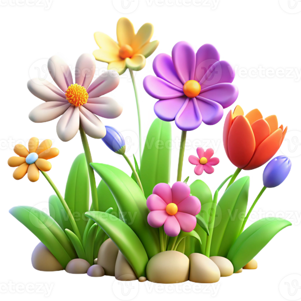 extraordinary creative A Field of Wildflowers Swaying in the Bre high resolution png