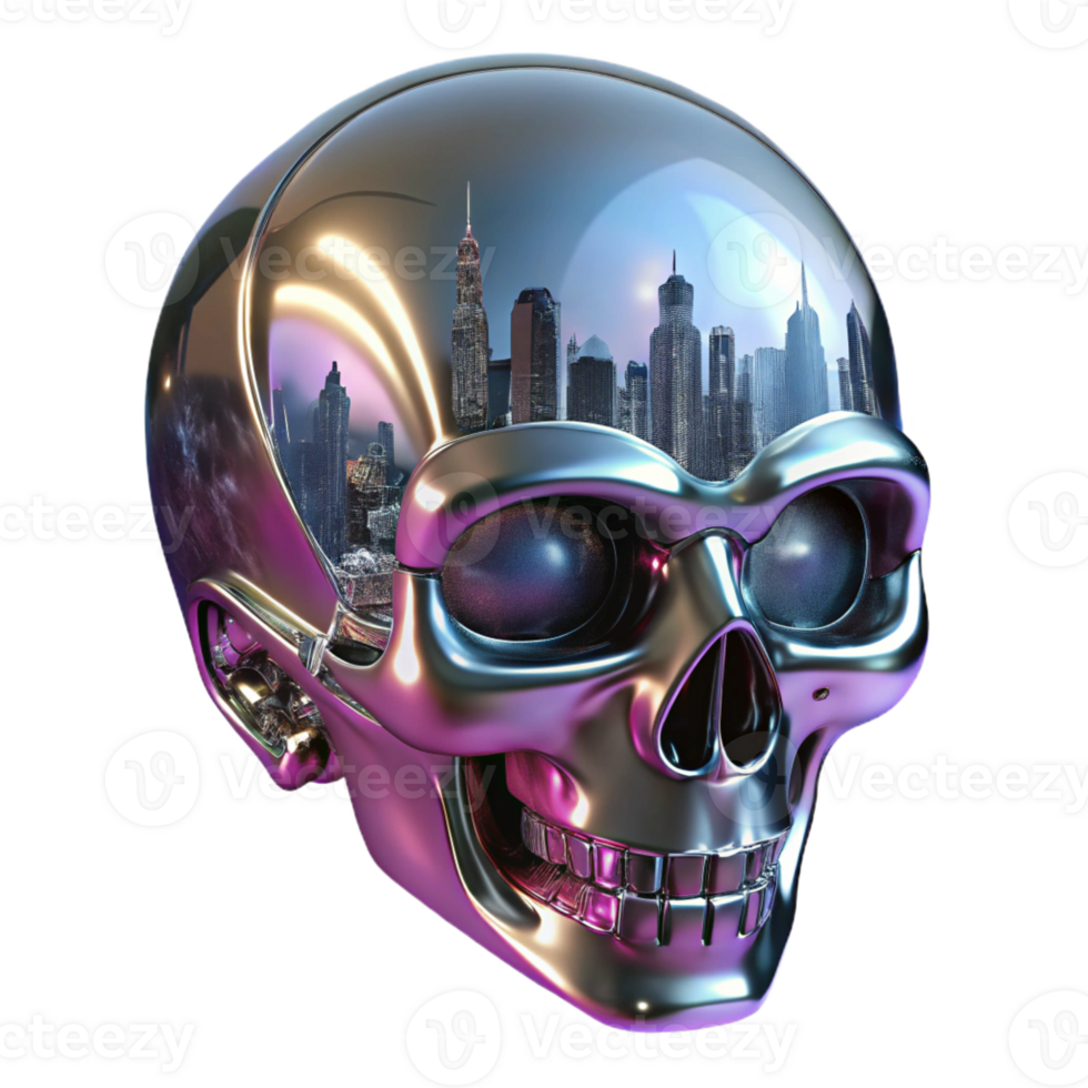 elegant traditional A Futuristic Cityscape Reflected in a Poli exclusive png
