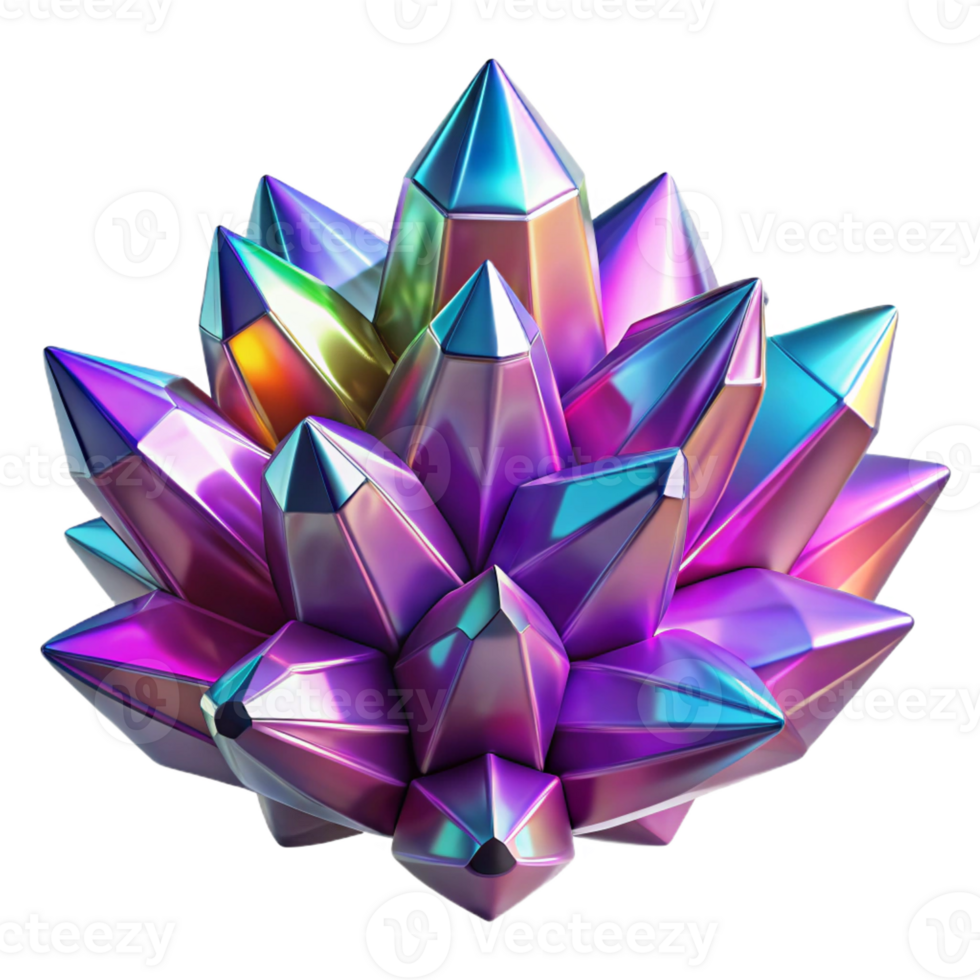 magnificent rustic Crystalline Structures Vibrant Hues original png