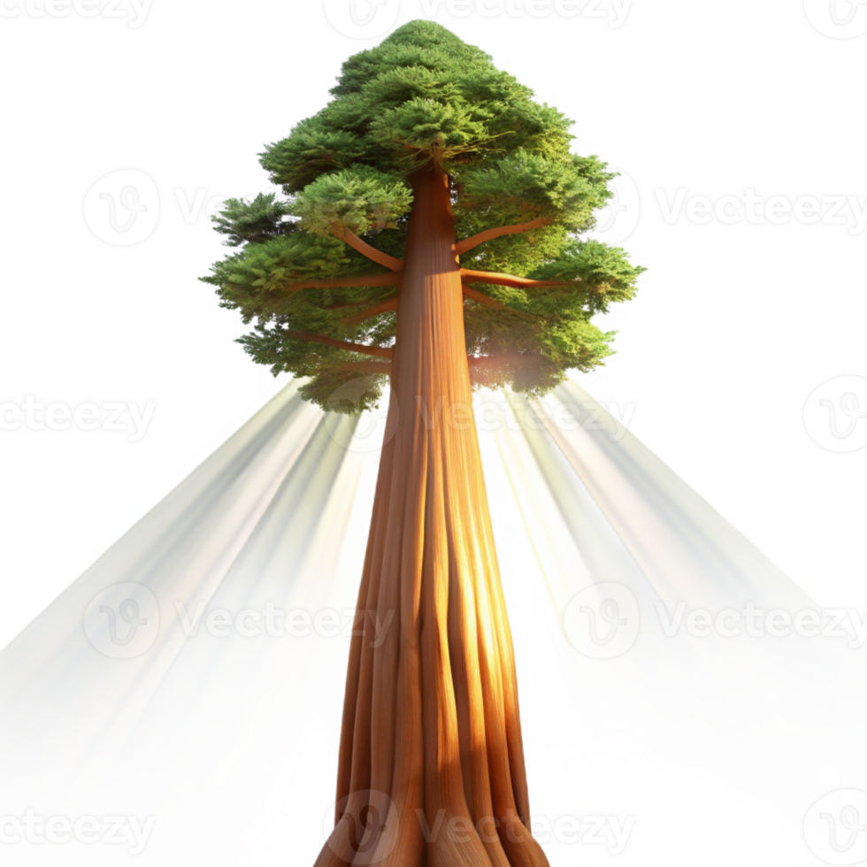 serene abstract A Giant Sequoia Tree Reaching Towards The authentic png