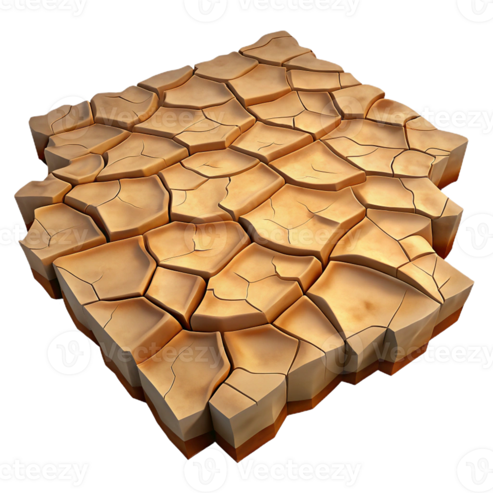 serene rustic A Cracked Desert Floor Intricate Pattern high quality png