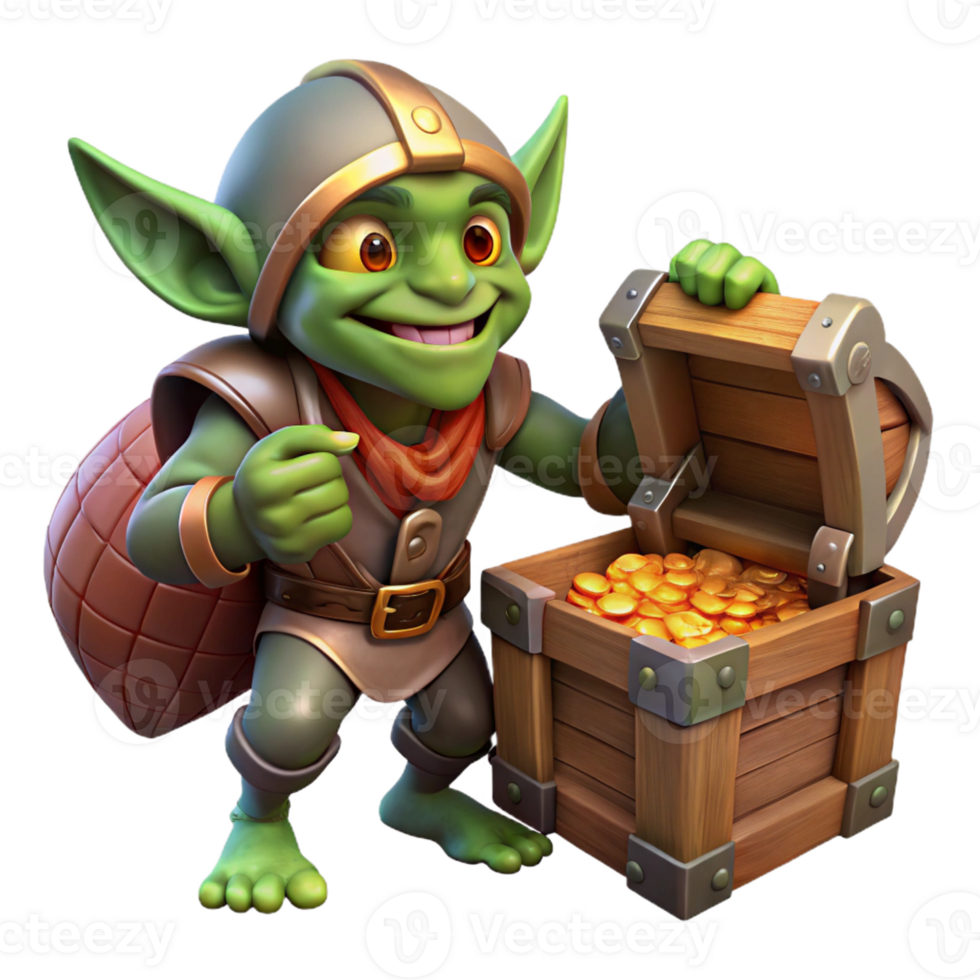 dramatic artistic Goblin Rogue Sneaking Through Shadows high resolution png