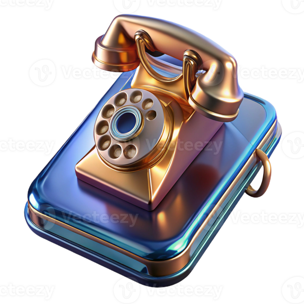 extraordinary modern A Vintage Rotary Telephone Melting Into authentic png
