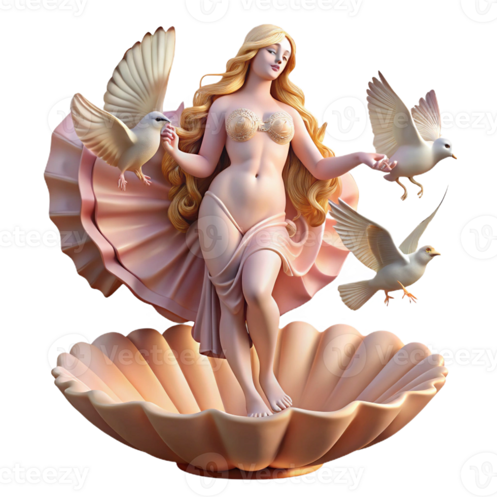 wonderful abstract Aphrodite Rising from a Giant high resolution png