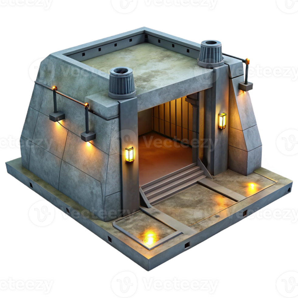impressive modern Underground Bunker Concrete Walls and Fl genuine png