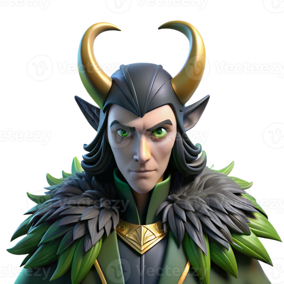 serene abstract Loki Transforming Into a Raven professional png