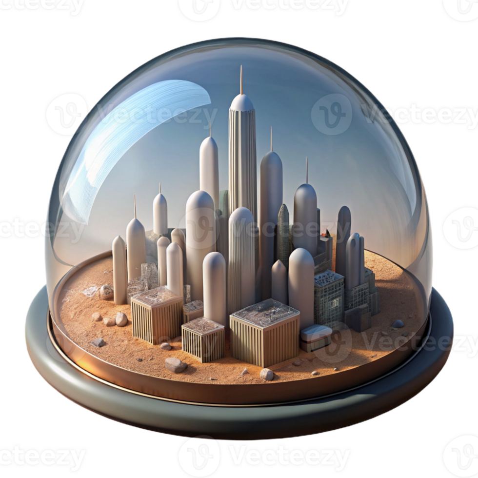 dramatic creative A Futuristic City Built Within a Giant authentic png
