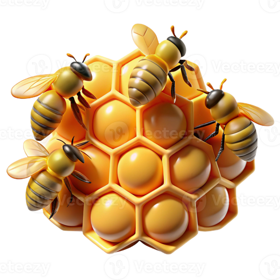 impressive classic A Swarm of Bees Buzzing Around a Honeycomb premium png