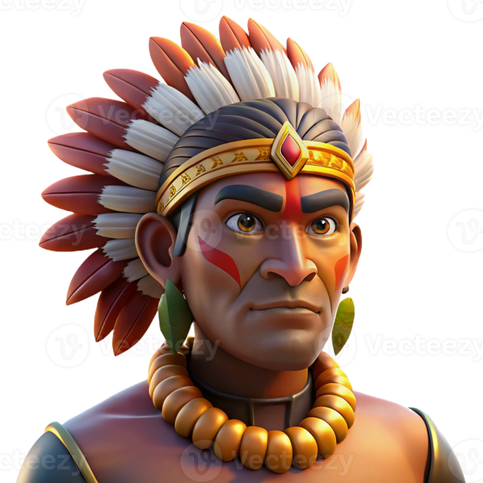 extraordinary classic Portrait of a Tribal Chieftain with Vibra high quality png