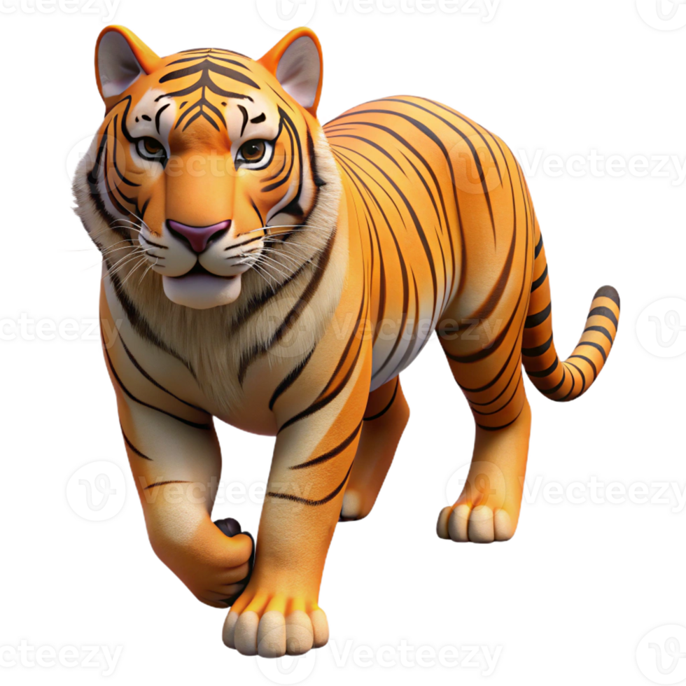 wonderful artistic A Powerful Tiger Prowling Through the Jun original png