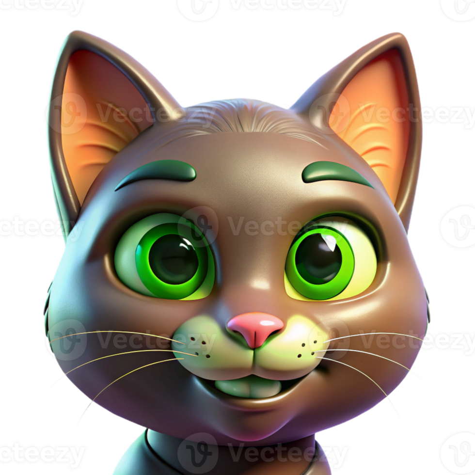 serene abstract Portrait of a Mischievous Cat with Brigh authentic png