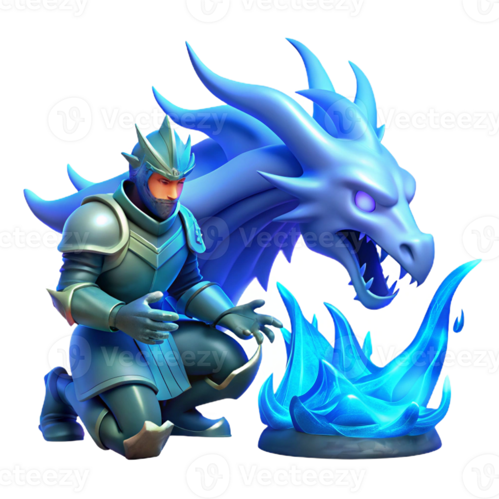 impressive creative A Lone Knight Kneeling Before a Spectral D high quality png
