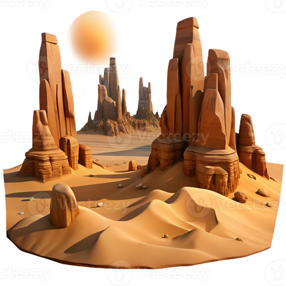 elegant traditional Desert Panorama Wide Landscape View genuine png