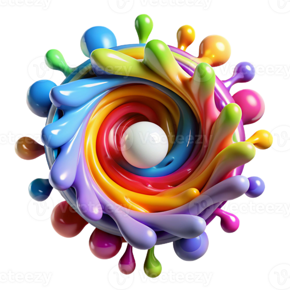 stunning traditional A Swirling Mass of Colorful Paint Splatter detailed png