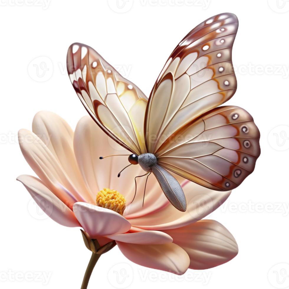 wonderful minimalist Portrait of a Delicate Butterfly with In original png