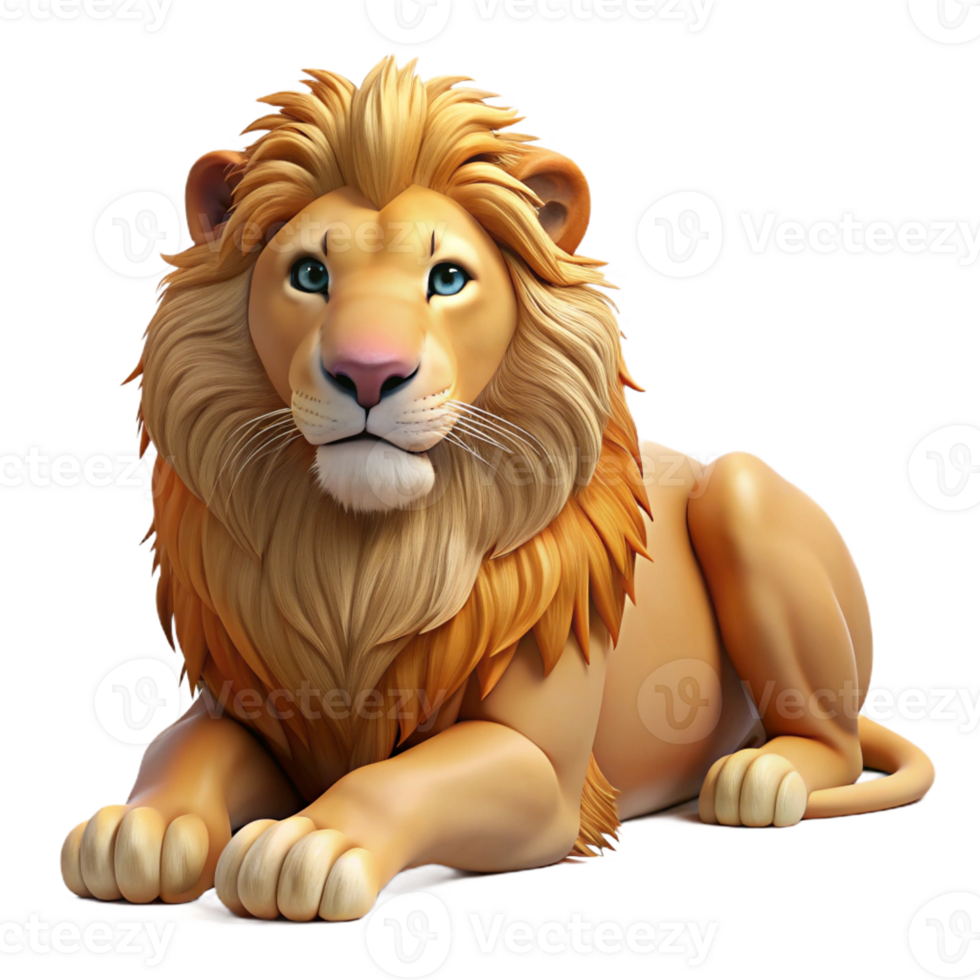 dramatic creative A Regal Lion Pride Resting in the Savanna original png
