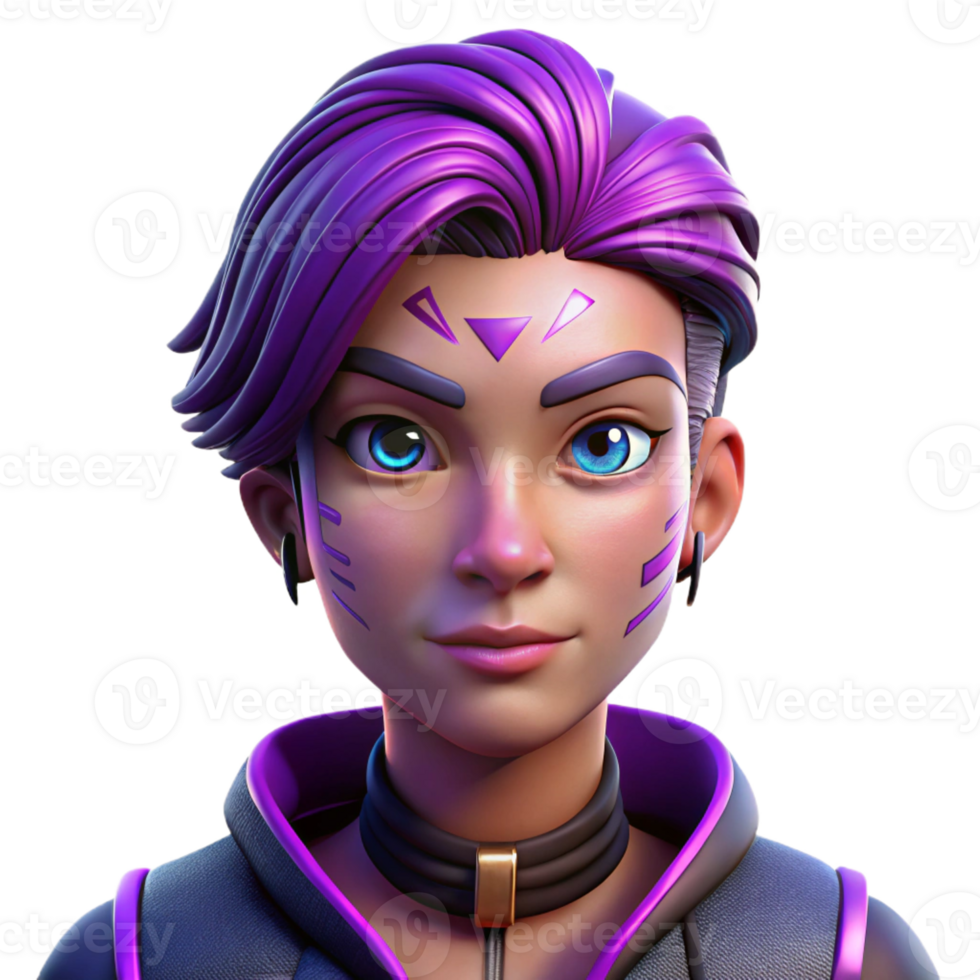 magnificent creative Portrait of a Non Binary Person with Vibra professional png