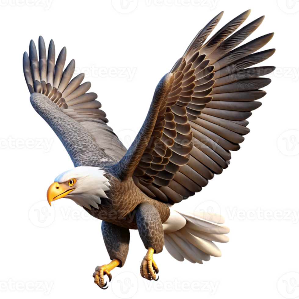 stunning abstract A Majestic Bald Eagle Soaring Through The high resolution png