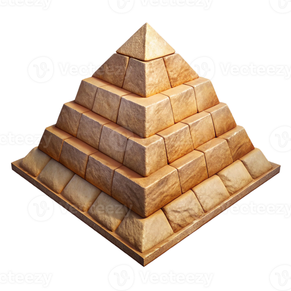 serene minimalist An Ancient Egyptian Pyramid Weathered St original png