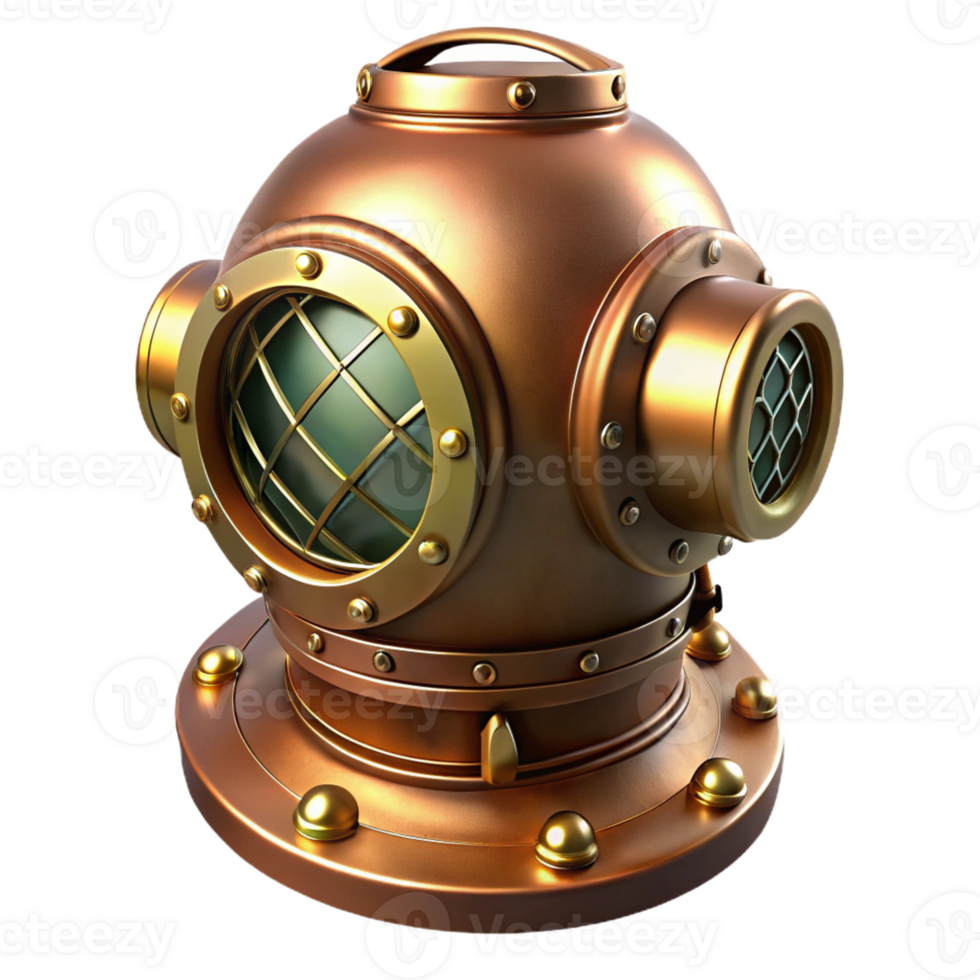 extraordinary rustic A Steampunk Diving Helmet with Brass And original png