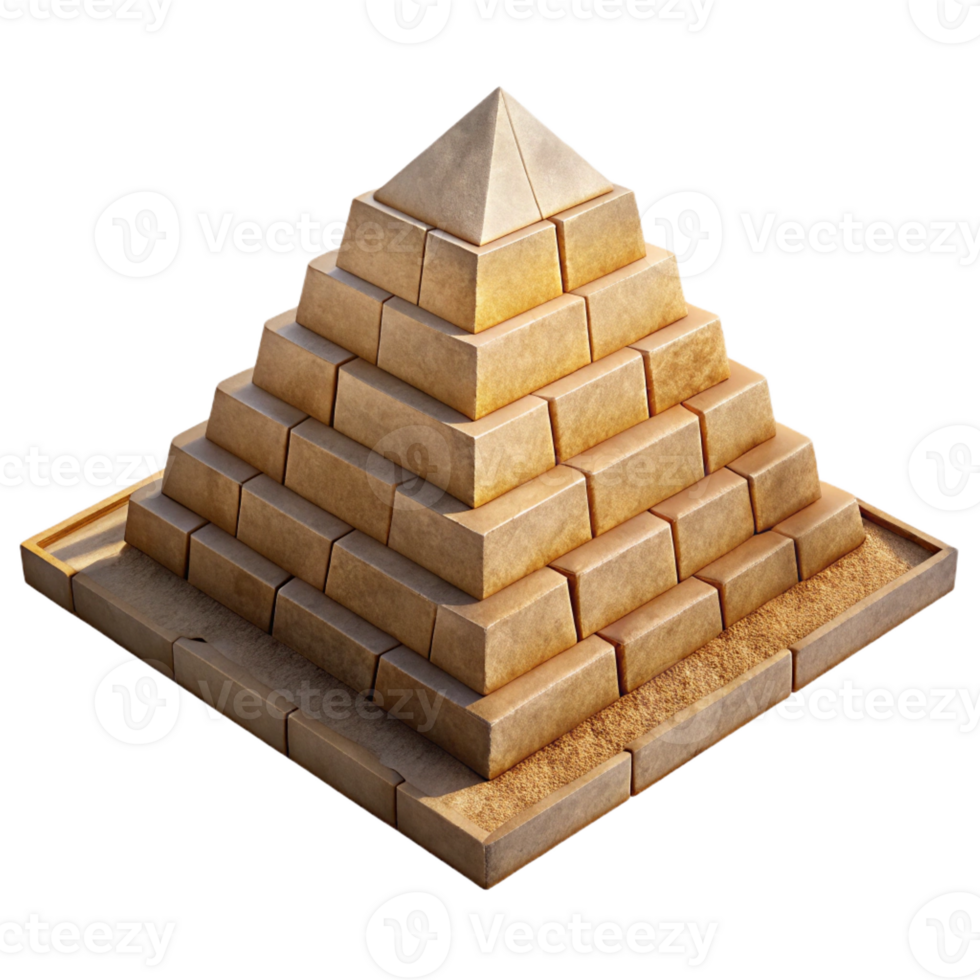 vibrant modern An Ancient Egyptian Pyramid Weathered St png