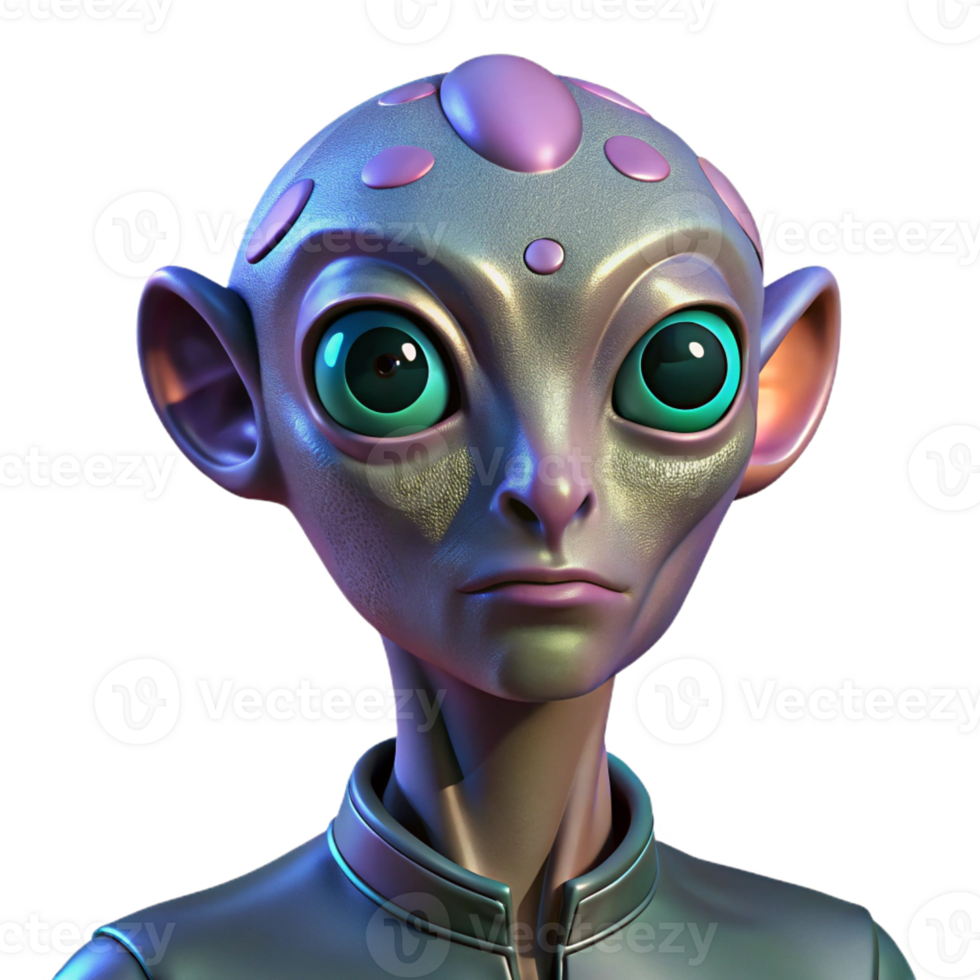 vibrant rustic A Portrait of an Alien with Multiple Eyes detailed png