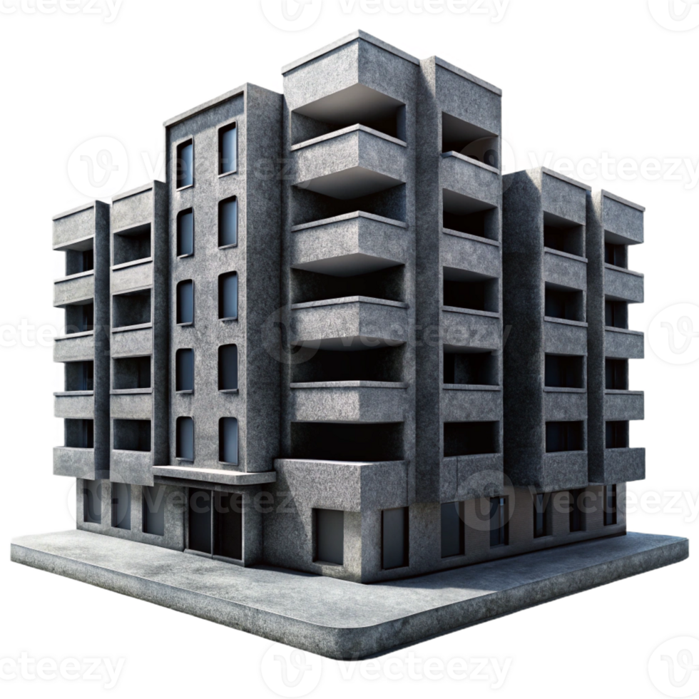 stunning contemporary A Brutalist Concrete Apartment Complex Ha png